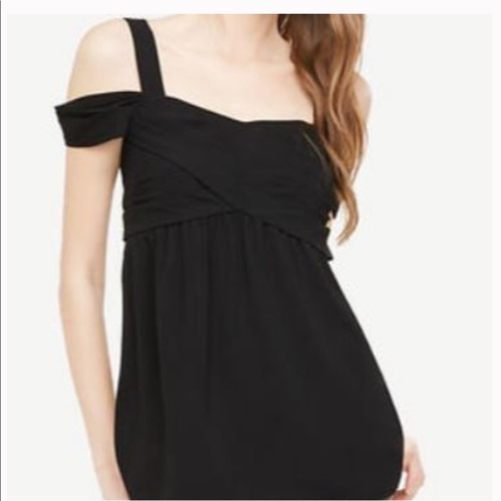 New Ann Taylor Crepe Cold Shoulder Wrap Top S & M